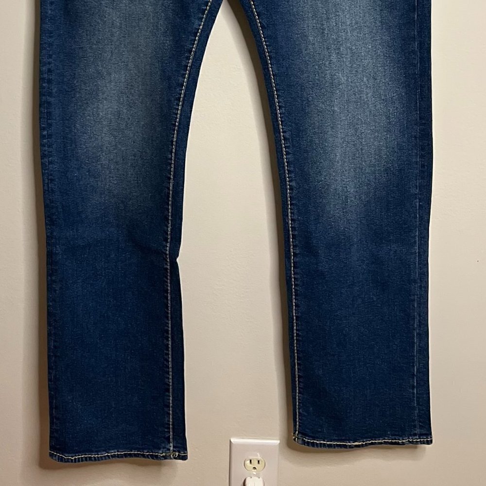 True Religion RICKY BIG T STITCH STRAIGHT JEAN Size 34 x 32 - Picture 2 of 11
